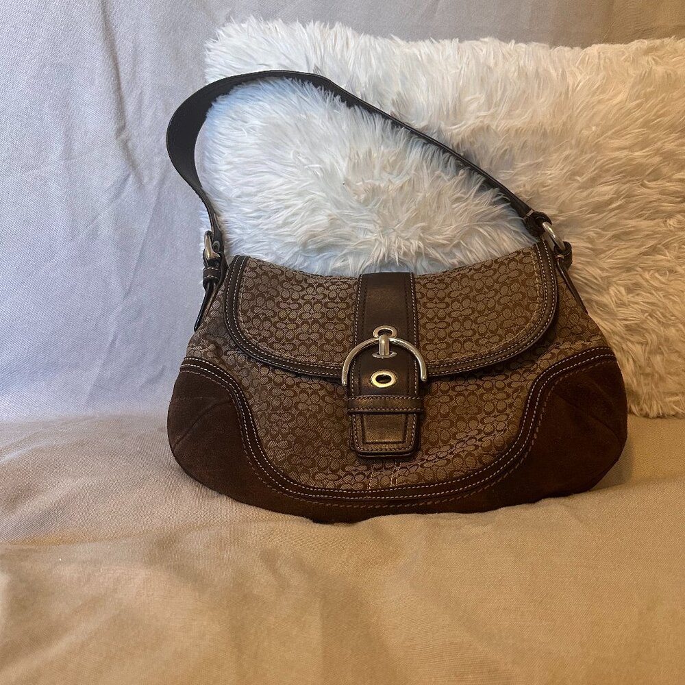 COACH 6351 Signature SOHO Crescent Hobo Shoulder Bag Y2K